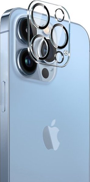 Mbrojtës kamerë Crong Lens Shield, xham i fortifikuar, për iPhone 13 Pro 13 Pro Max, transparent