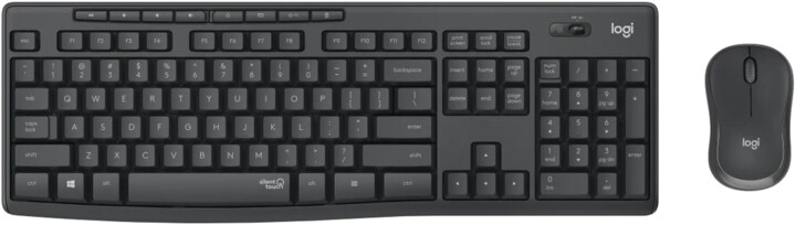 Set (tastierë + maus) Logitech MK295 Silent, i zi