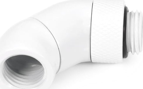 Адаптер за агол на вода Alphacool Eiszapfen Double 45°, G1/4 машки во женски, бел