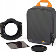 Çantë filtra fotografikë Lowepro GearUp Filter Pouch 100, me xhepa organizues, me dorezë, gri