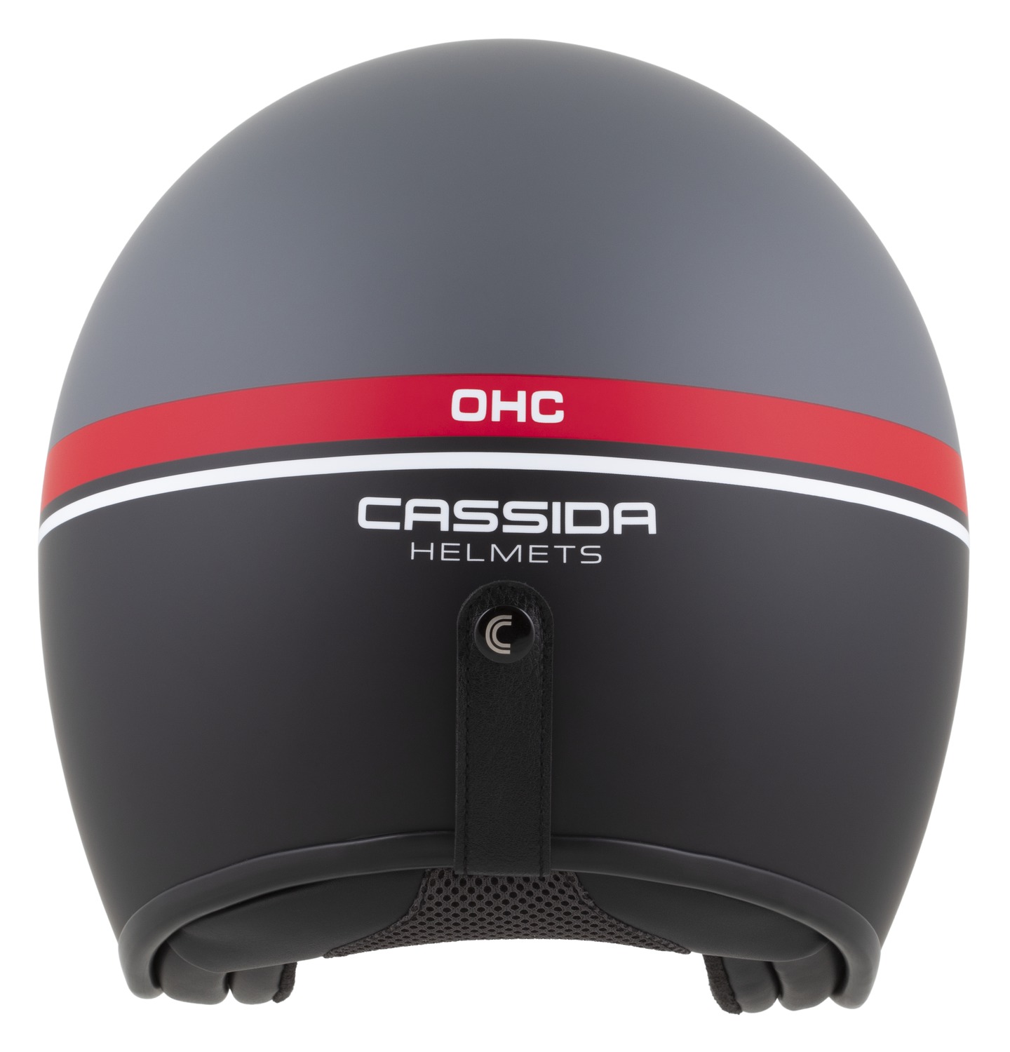 Helmetë moto CASSIDA Oxygen 2.0 Jawa OHC, vizor dielli, ECE 22.06, gri mat e kuqe e zezë e bardhë