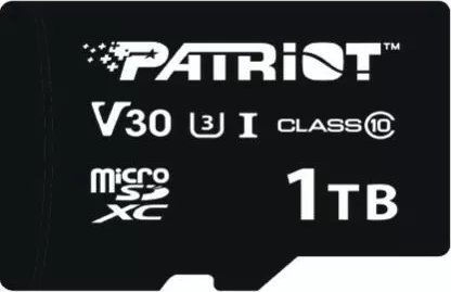 Kartë memorie Patriot VX Series, MicroSDXC, 1000GB, U3, e zezë