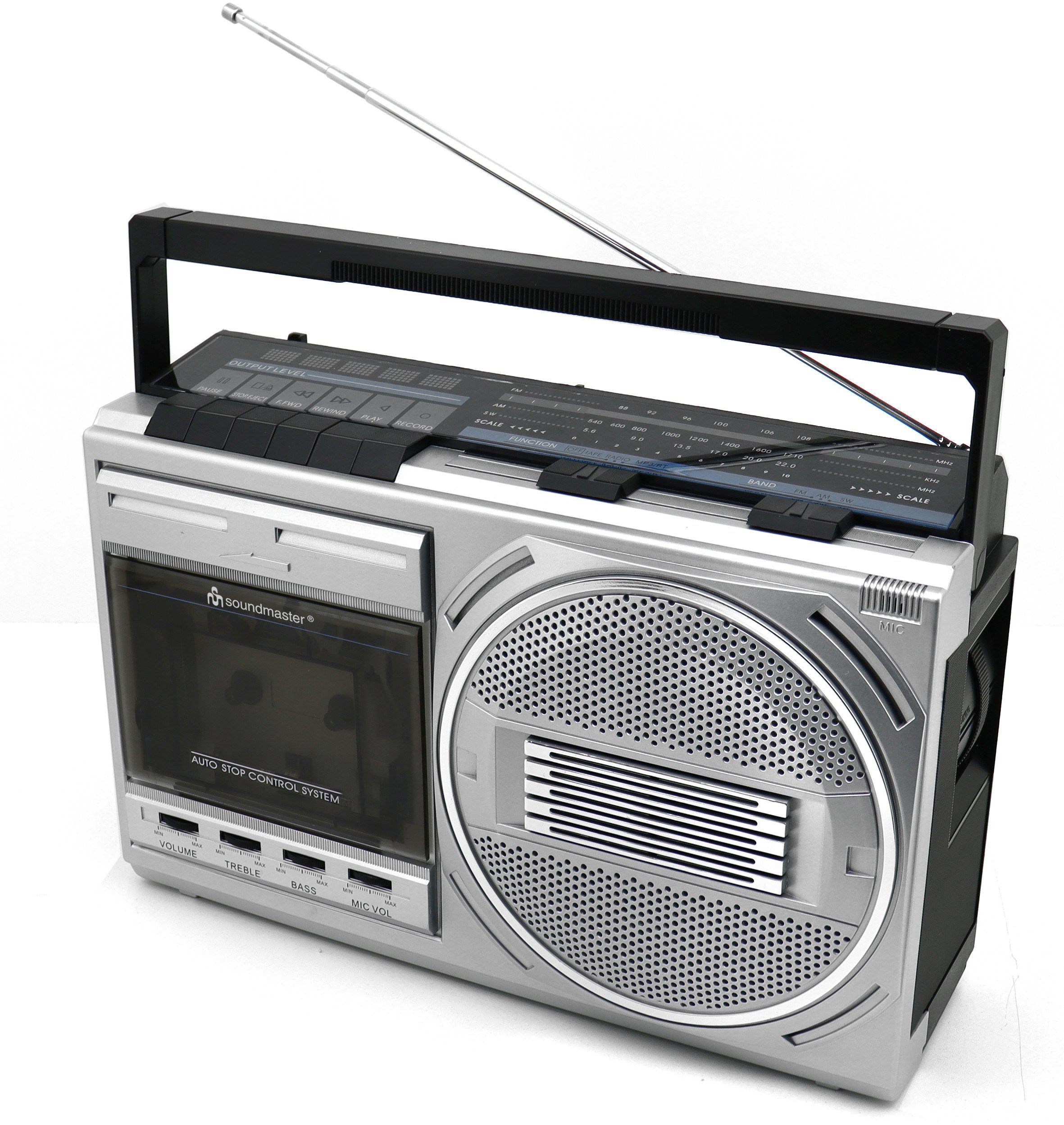 Radio kasetofon Soundmaster RR20SI, FM AM SW, USB Bluetooth, argjendtë