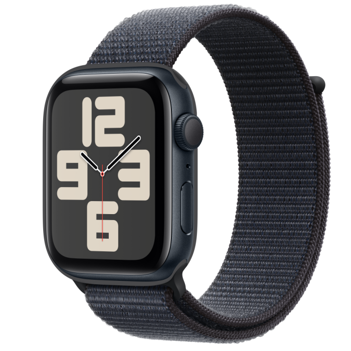 Apple Watch SE2 v3 GPS, 44mm, Midnight Aluminum Case with Ink Sport Loop