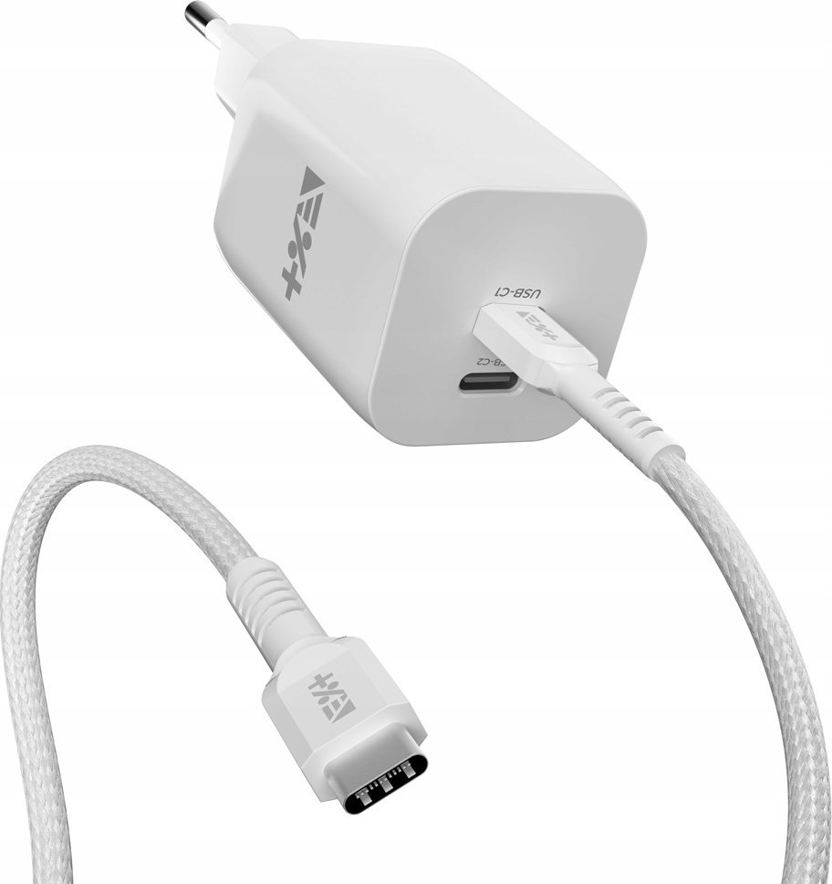 Полнач за ѕид NEXT ONE Fast, 35W GaN, 2x USB-C, бел