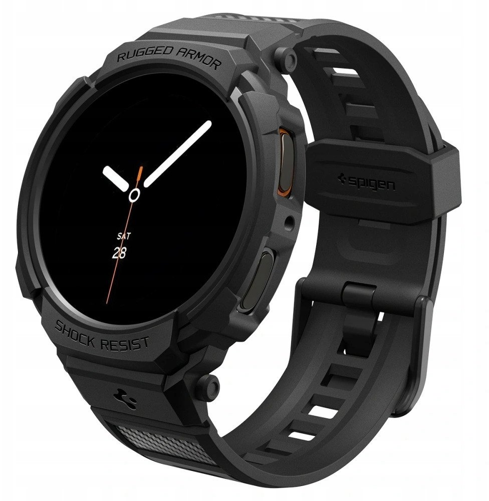 Rrip mbrojtës smartwatch Spigen Rugged Armor Pro, për Samsung Galaxy Watch8 44mm, i zi