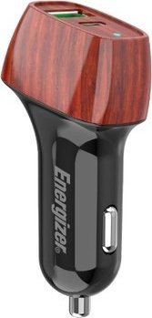 Ngarkues veture Energizer Ultimate Charger, 38W, USB C PD dhe USB A QC3.0, ngjyrë walnut