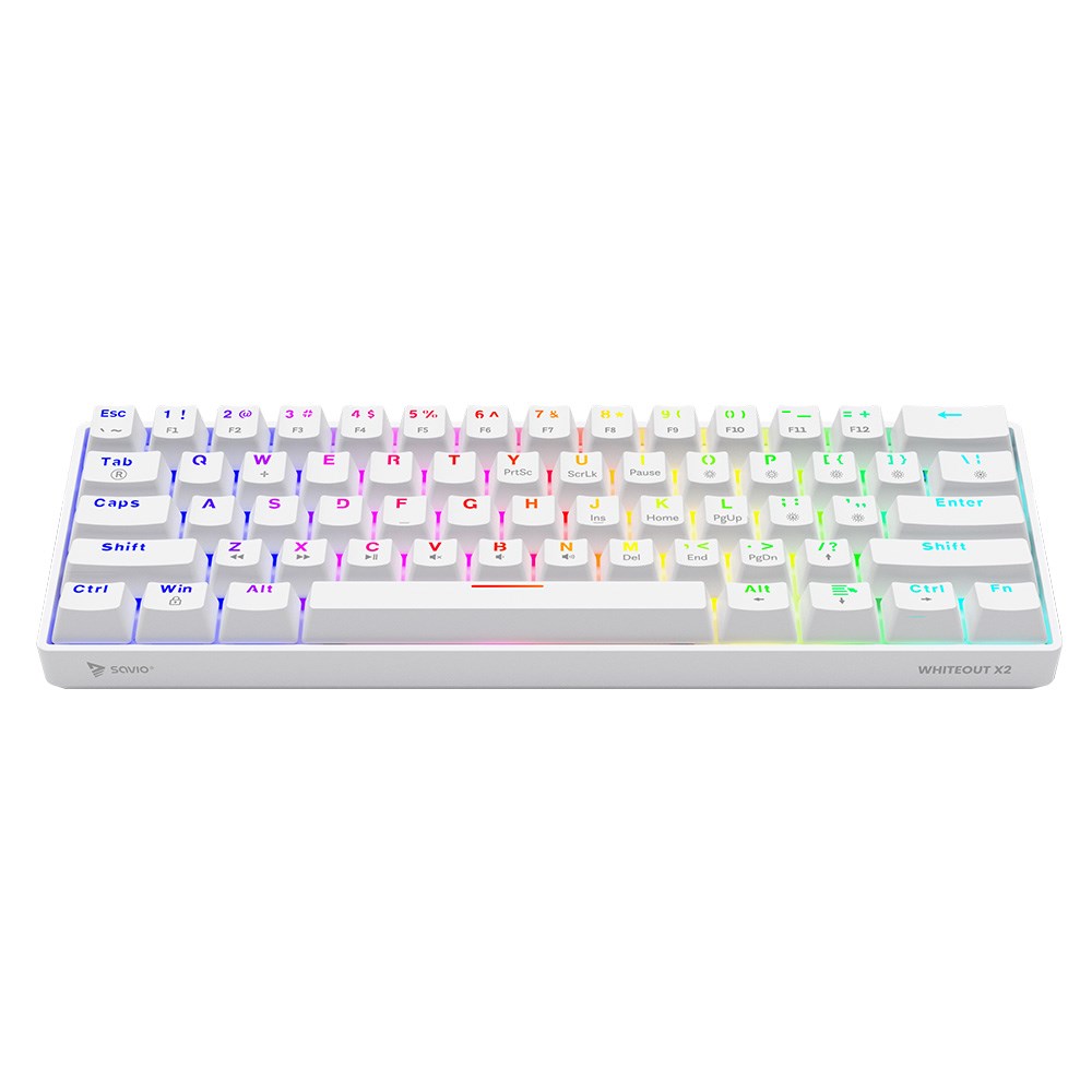 Tastierë mekanike Savio Whiteout X2 OUTEMU Blue, 60%, e bardhë
