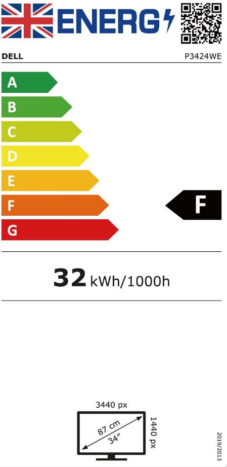 Monitor Dell P3424WE, 34", IPS, WQHD, i zi