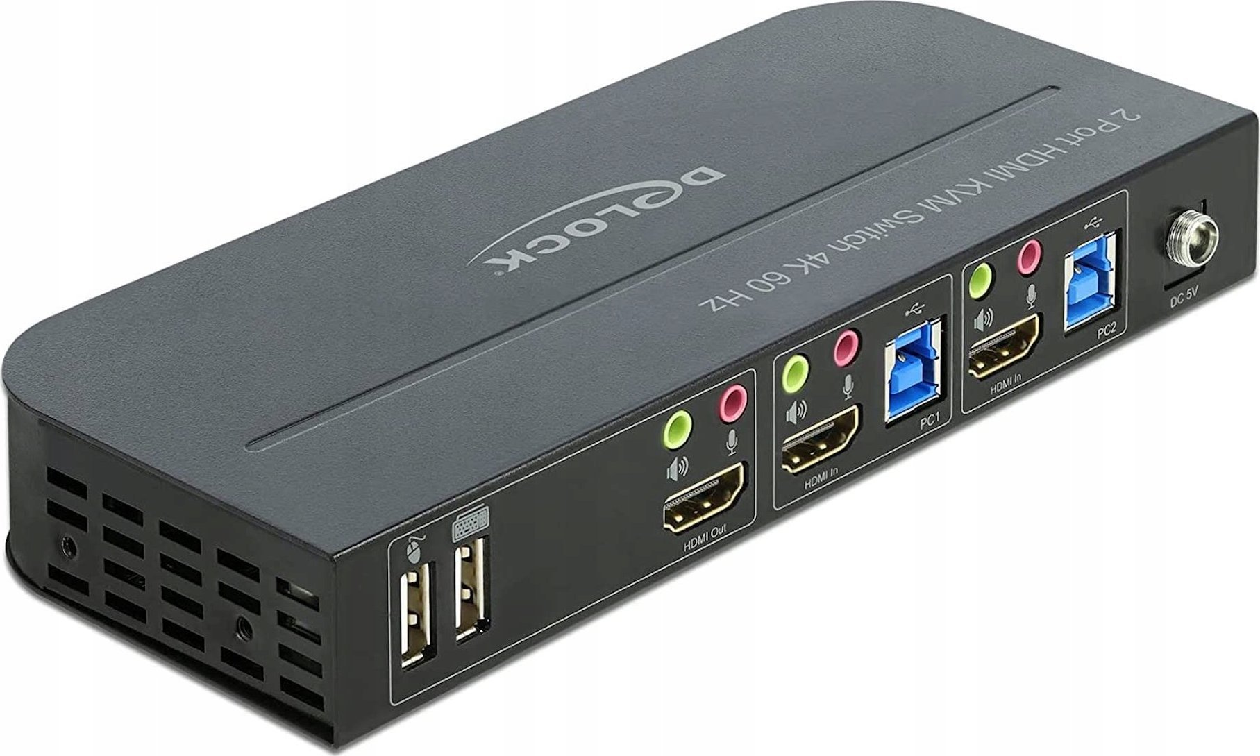 KVM switch DeLOCK 11481, 2 porta HDMI, USB 3.0, i zi