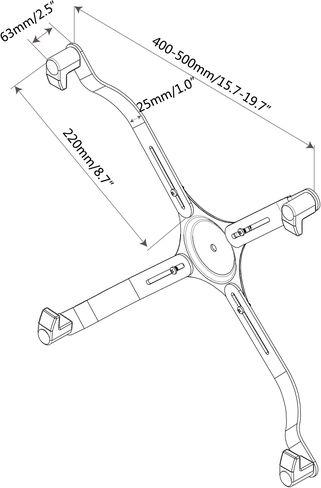 Mbajtëse për monitor Digitus Adapter VESA (DA-90347), 30", 100 x 100 mm 75 x 75 mm, 8 kg