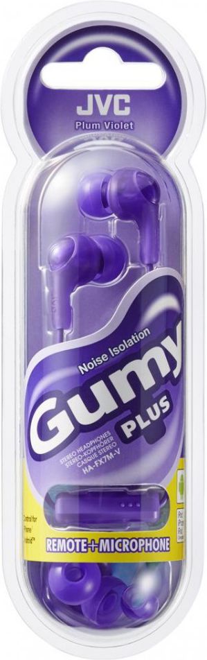 Kufje në vesh JVC HA-FX7M-V-E, me mikrofon, me kabllo, vjollcë