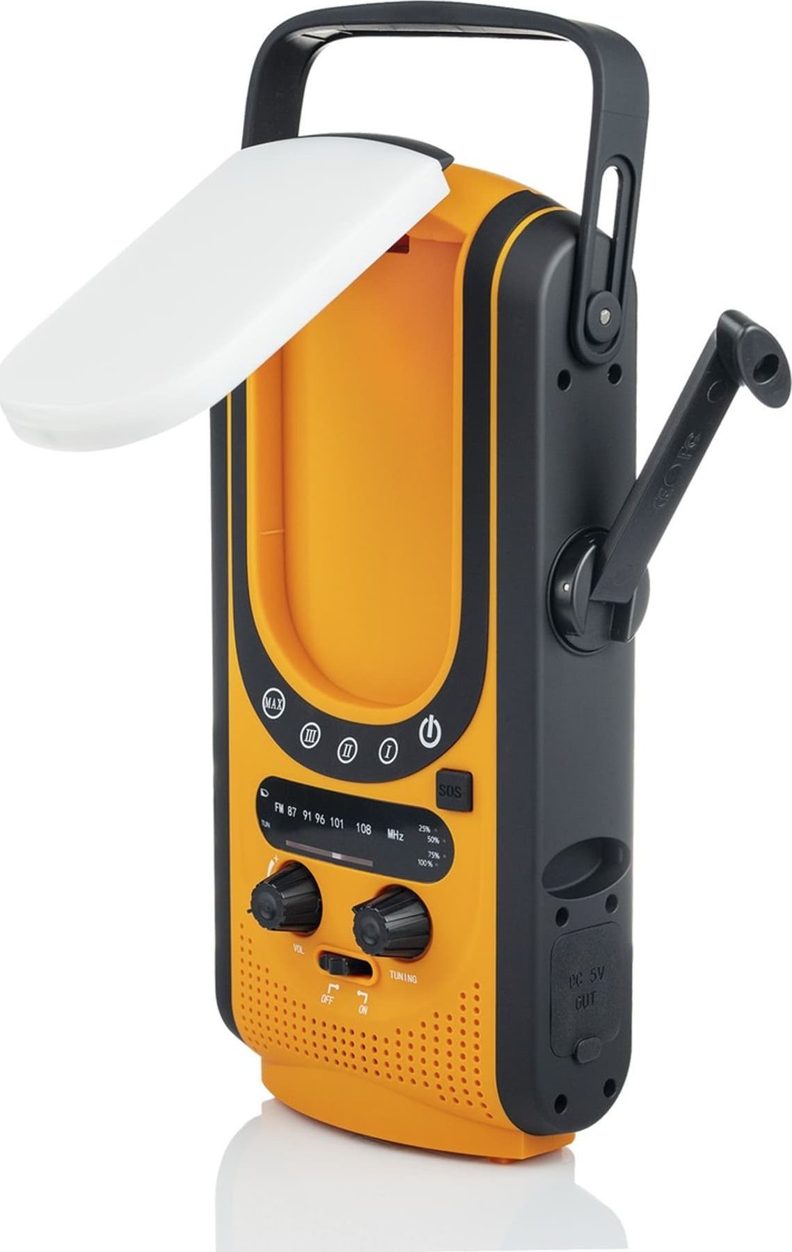 Radio emergjente Extralink Power Ranger EPS-6000, panel diellor, power bank 6000mAh, e zezë