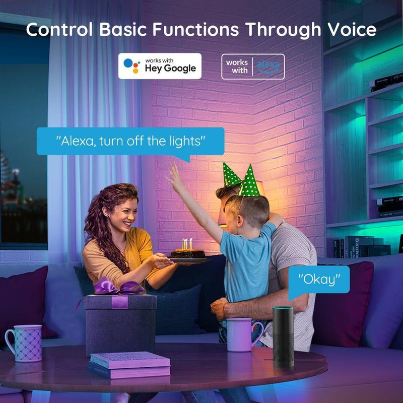 Shirit LED Govee RGB Smart WiFi Bluetooth, 10m, me muzikë, shumëngjyrësh