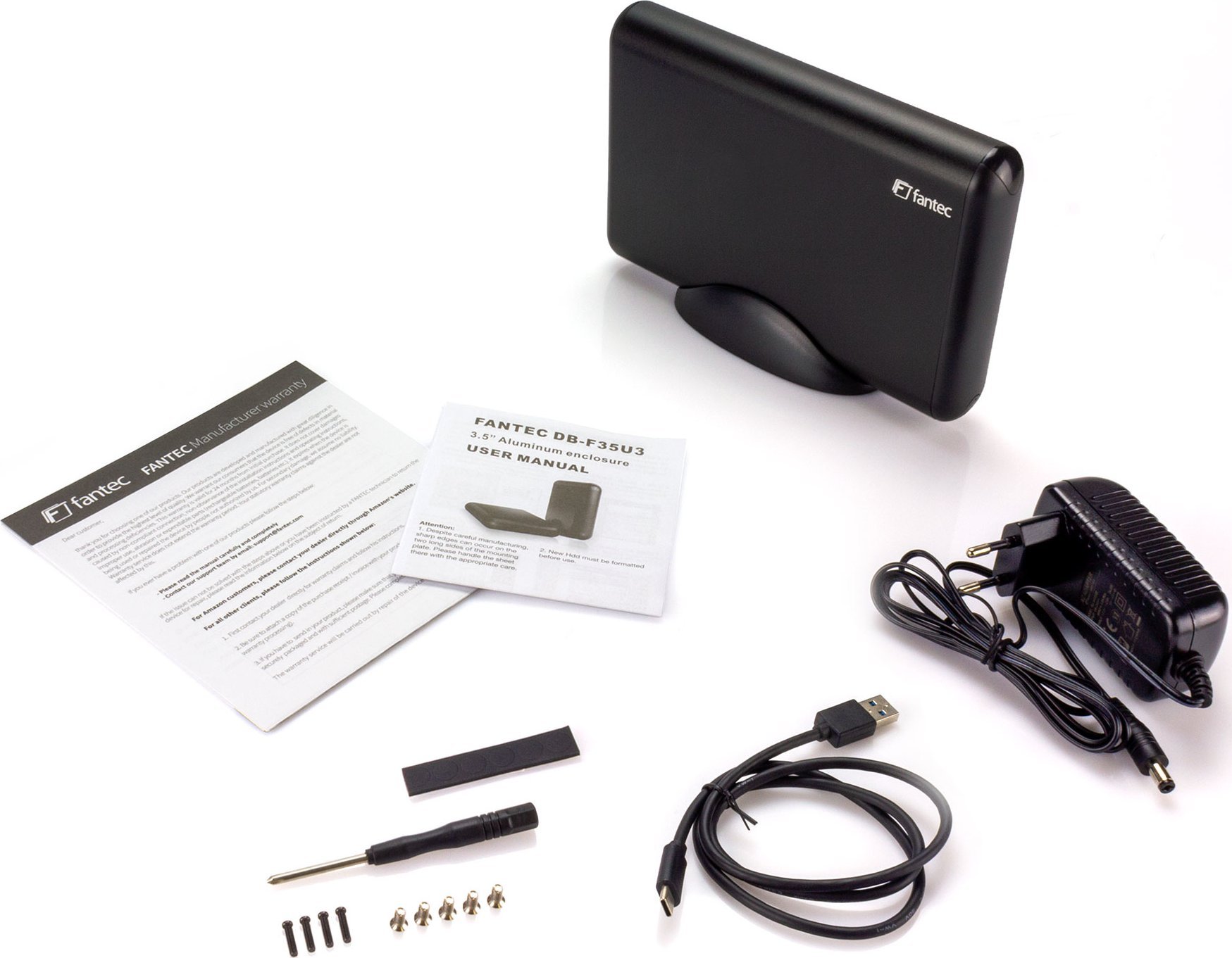 Kuti e jashtme për hard disk FANTEC DB F35U3, 3.5", USB 3.0, e zezë