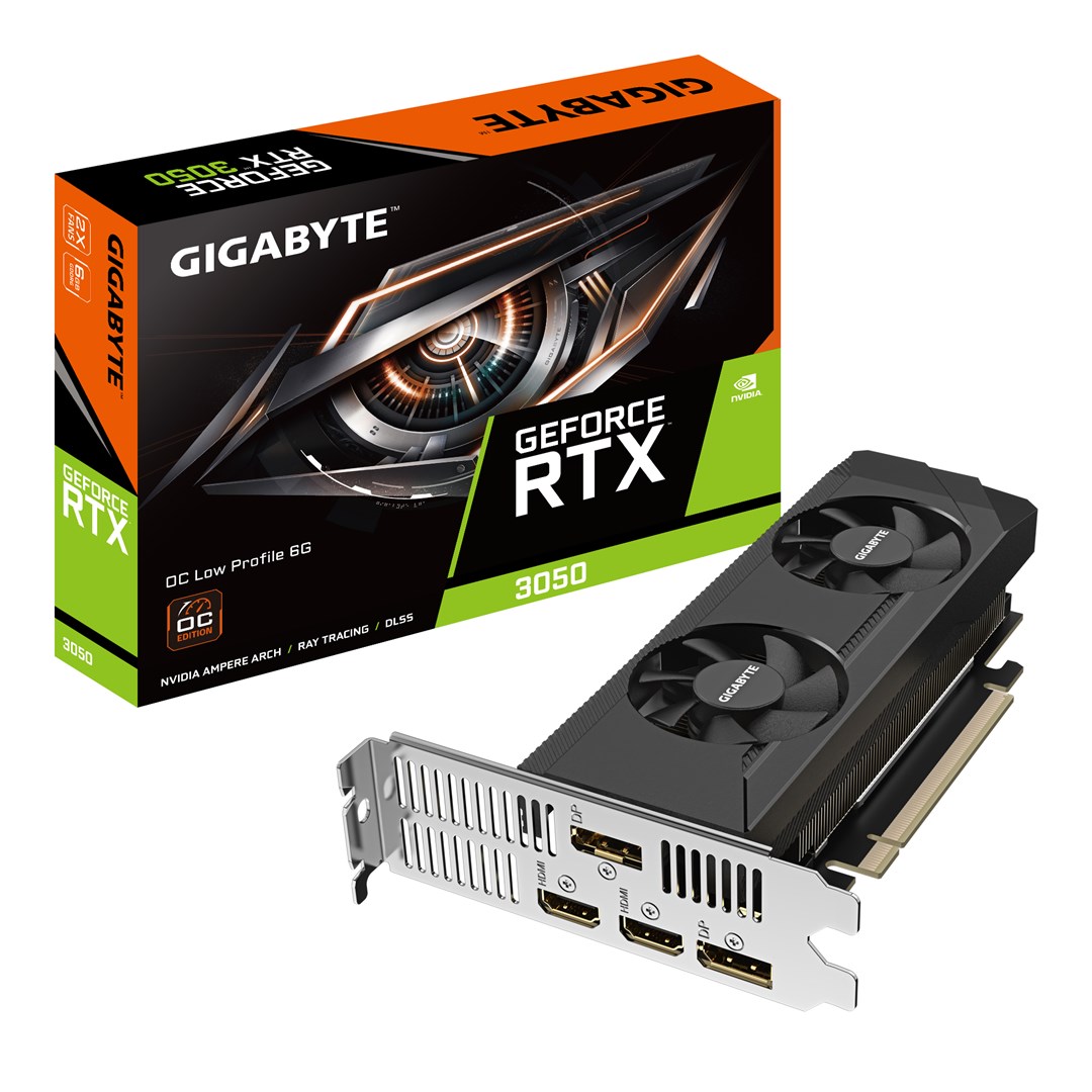 Kartelë grafike GIGABYTE GeForce RTX 3050 OC Low Profile, 6GB GDDR6, 1470 MHz