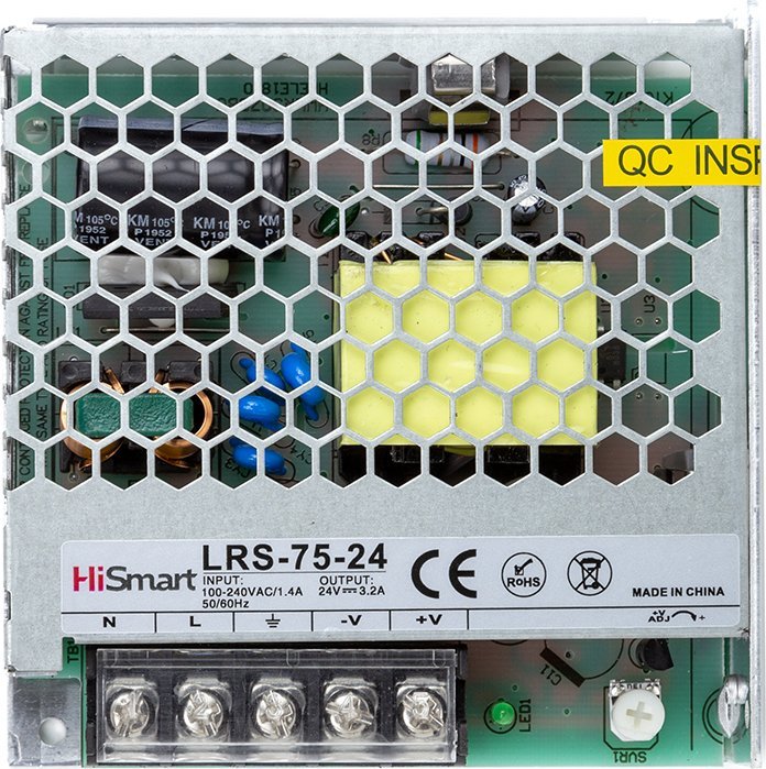 Напојување HiSmart LRS-75-24, 24V 3.2A, 75W, сиво