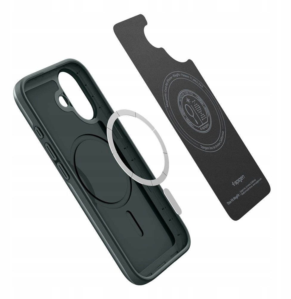 Mbulesë telefoni Spigen Thin Fit MagSafe për iPhone 17, e hollë, Abyss Green