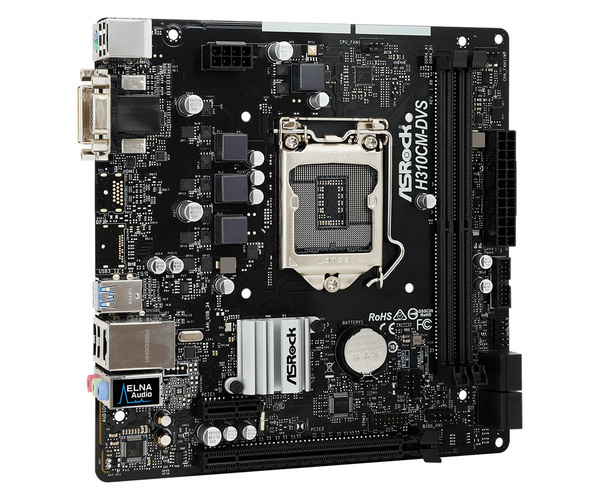 Pllakë amë Asrock H310CM-DVS Intel H310 LGA 1151 (Socket H4) micro ATX