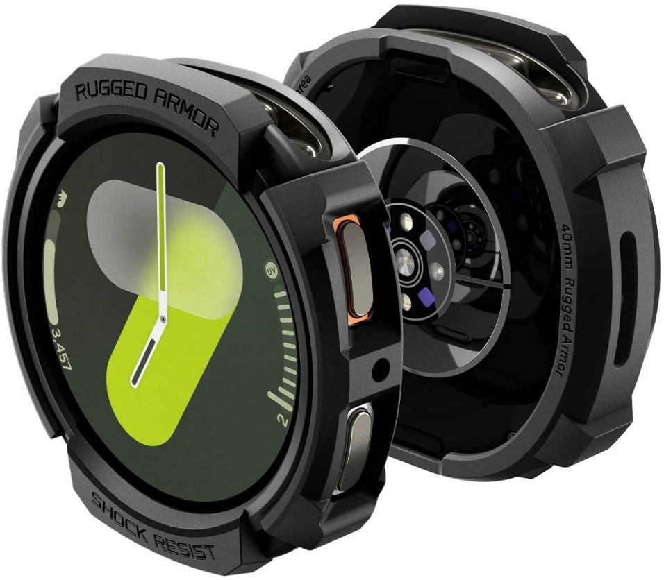 Mbështjellës për smartwatch Spigen Rugged Armor për Samsung Galaxy Watch 8 40mm, TPU, i zi matte