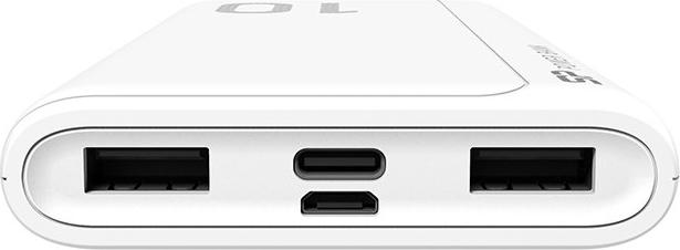Надворешна батерија Silicon Power GP15, 10000mAh, 2x USB, бела