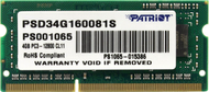 RAM Memorie për laptop Patriot PSD34G160081S, SODIMM, DDR3, 4GB, 1600MHz, CL11