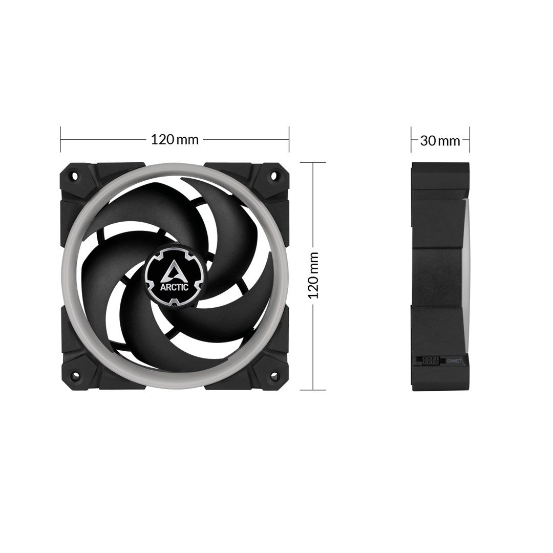 Ventilator Arctic Cooling BioniX P120, 120mm, ARGB, i zi