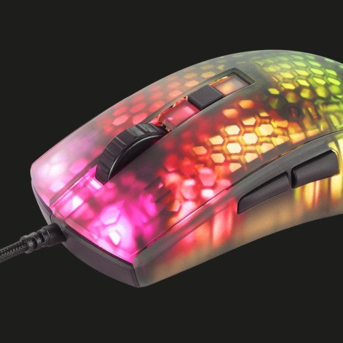 Maus gaming Deltaco Gaming DM310, 6200 DPI, 6 butona, i zi transparent