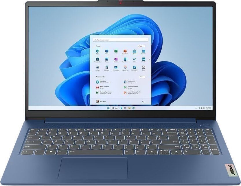 Laptop Lenovo IdeaPad Slim 3, 15.6", Intel Core i3 1305U, 8 GB RAM, 512 GB SSD, i kaltër