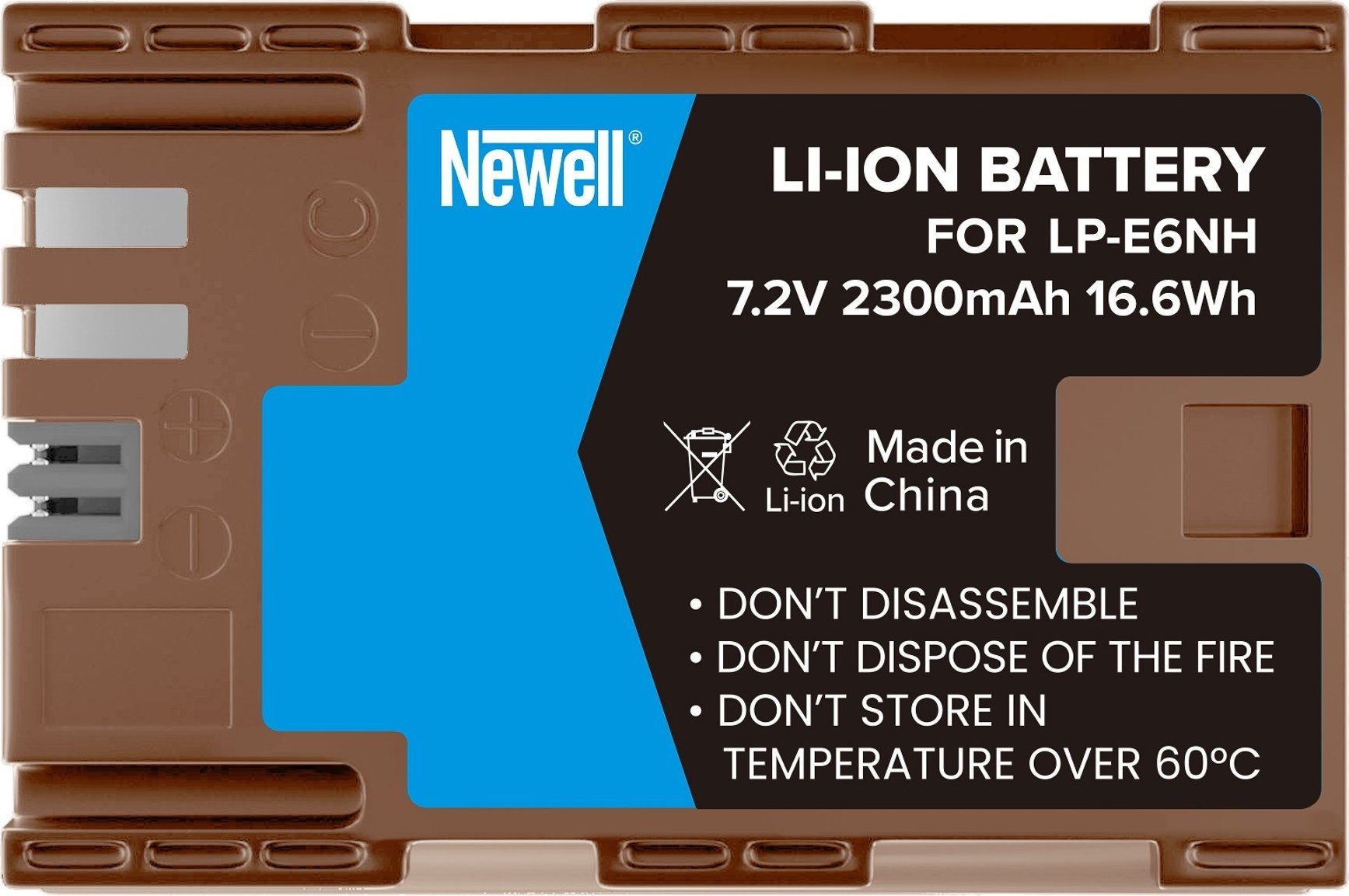 Bateri kamerë Newell LP-E6NH, 2300mAh, karikim USB-C, gri