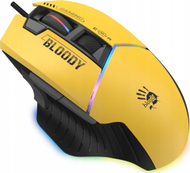 Maus A4Tech Bloody, me kabllo, USB, i verdhë