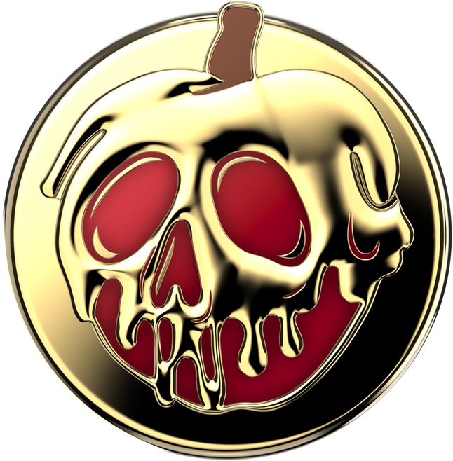 Mbajtëse telefoni PopSockets Disney PopGrip MagSafe Enamel Poison Apple, magnetike, e bardhë e gjelbër