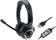Kufje Conceptronic POLONA01B, USB, stereo, të zeza
