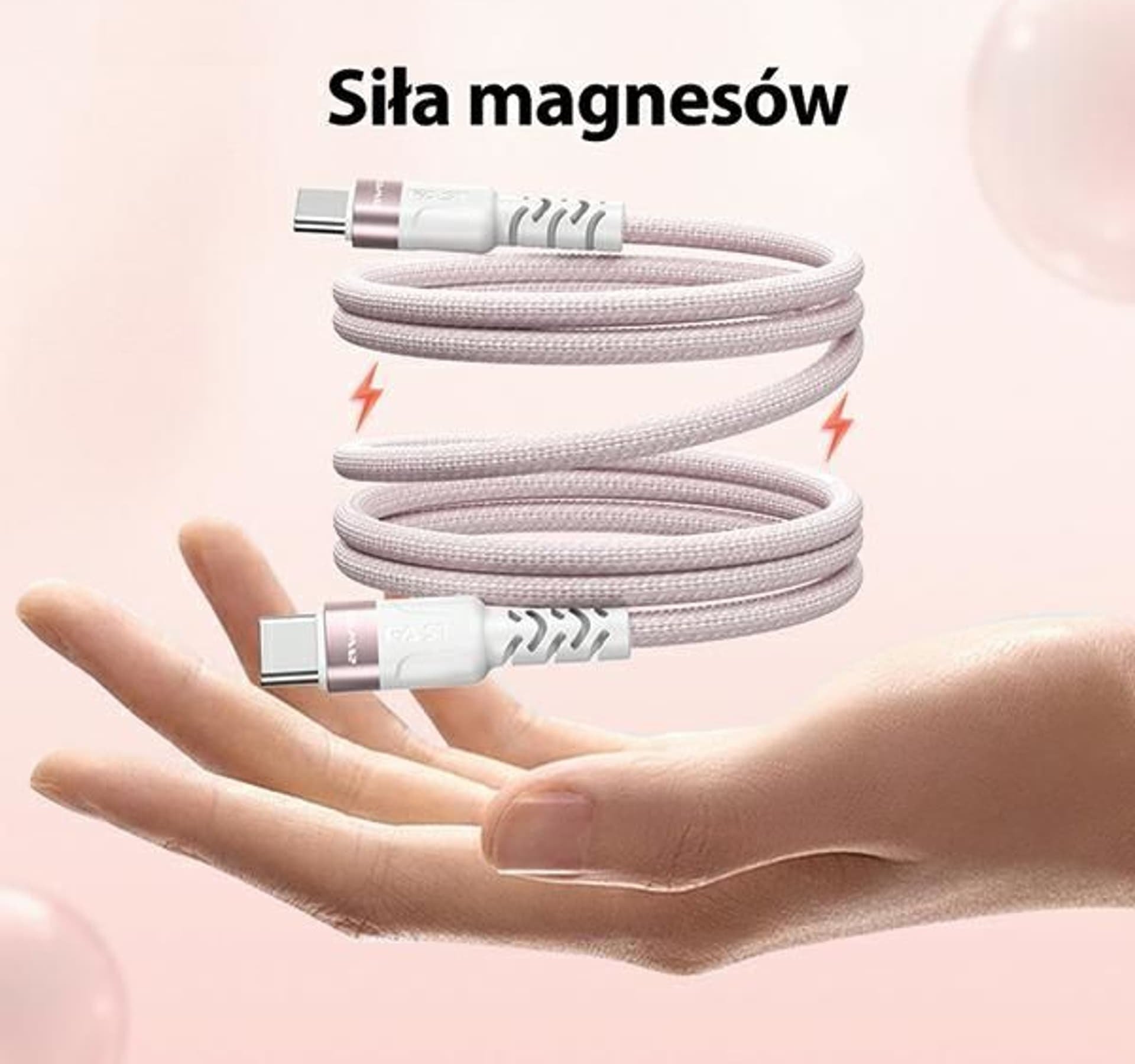 Kabllo Awei CL-166T USB C në USB C, magnetike, 60W, e zezë