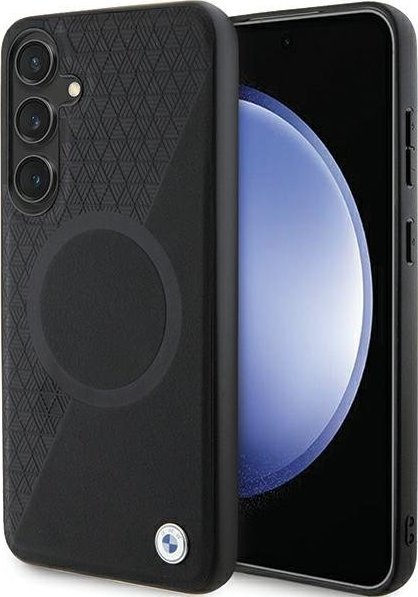 Mbulesë telefoni BMW Signature Hardcase për Galaxy S24, lëkurë teksturuar, e zezë