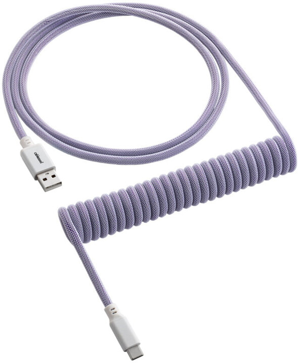 Kabllo spirale CableMod Classic, USB-C/USB-A, 1,5m, vjollcë