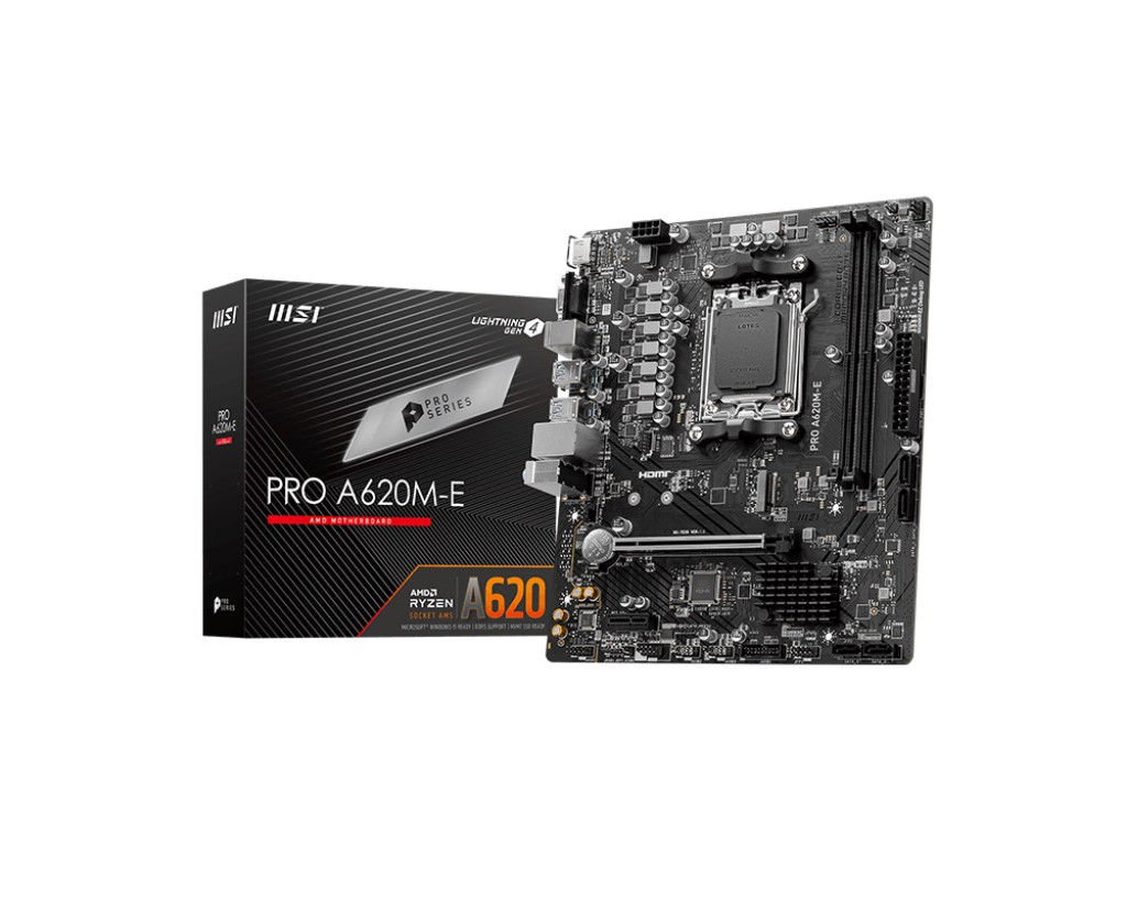 Pllakë amë MSI PRO A620M-E, AMD A620, AM5, mini ATX