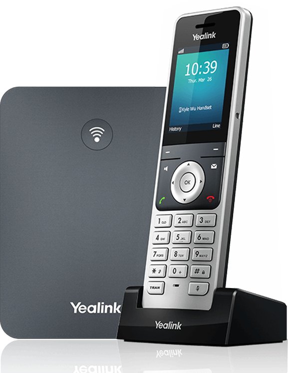 DECT IP телефон Yealink W76P, екран 2.4\", до 20 повици, црн