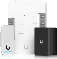 Set kontrolli hyrjeje Ubiquiti G2 Starter Kit, Door Hub me lexues G2, 10 karta, i zi argjendtë