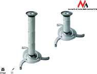 Mbajtëse tavani për projektor Maclean MC-517S, rrotullim 360°, ngarkesë deri 10 kg, argjendi