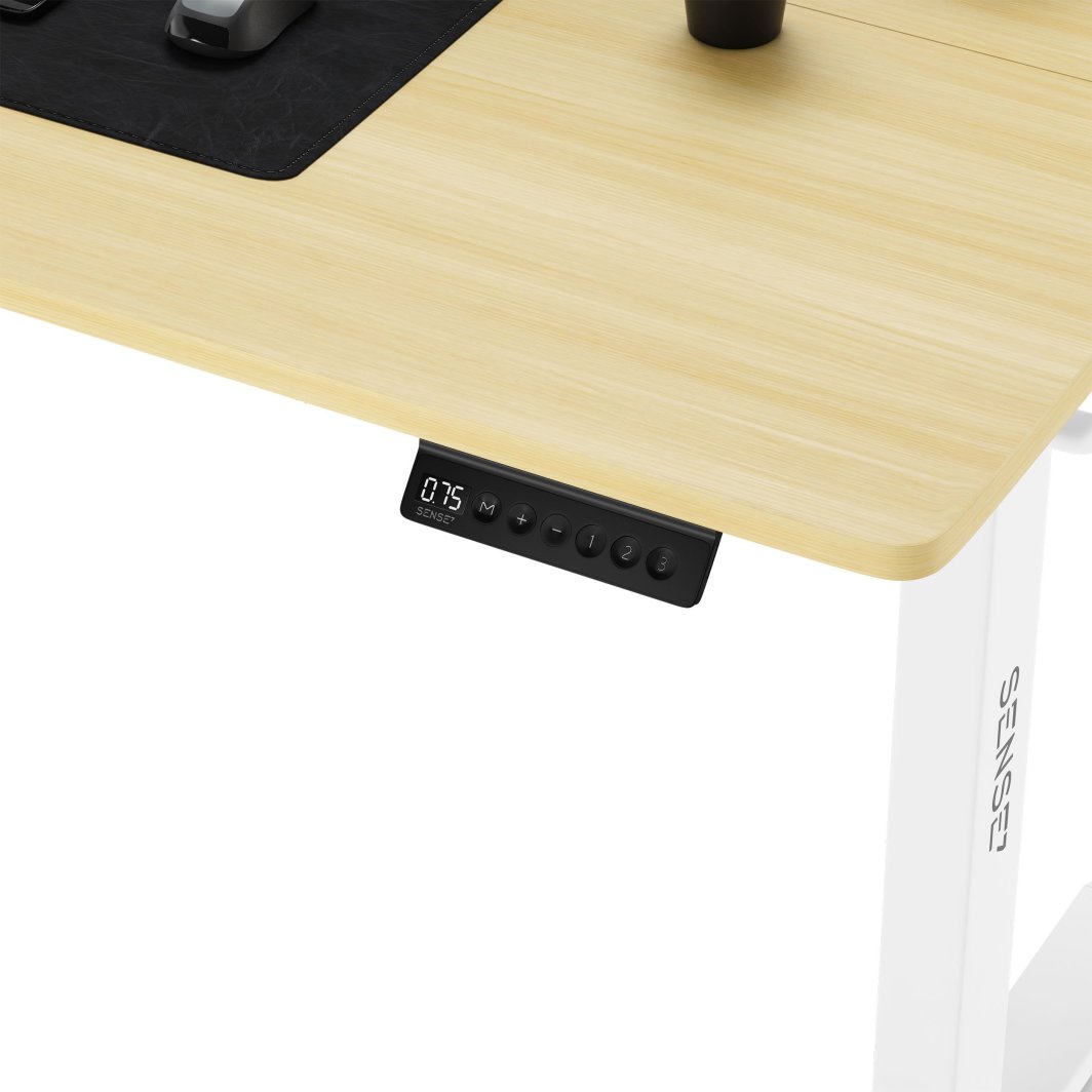 SENSE7 маса Nojo, 140 см x 70 см, бела/светло дрво