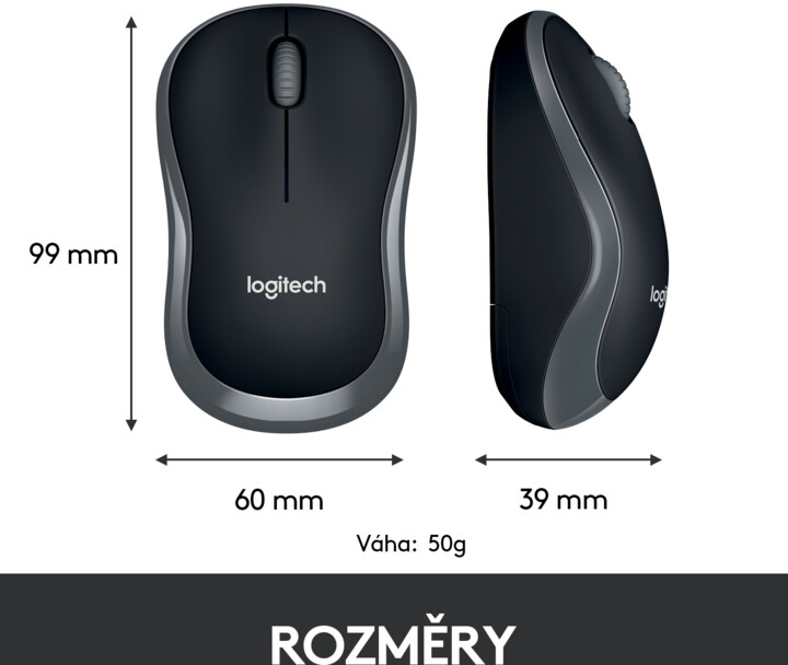 Maus pa kabllo Logitech M185, i hirtë