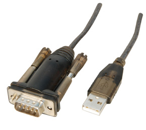 Kabllo Lindy USB-A - RS-232, 1.5m, e zezë