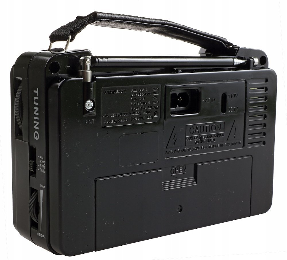 Radio portative Tiross TS462, AM FM, me bateri, gri