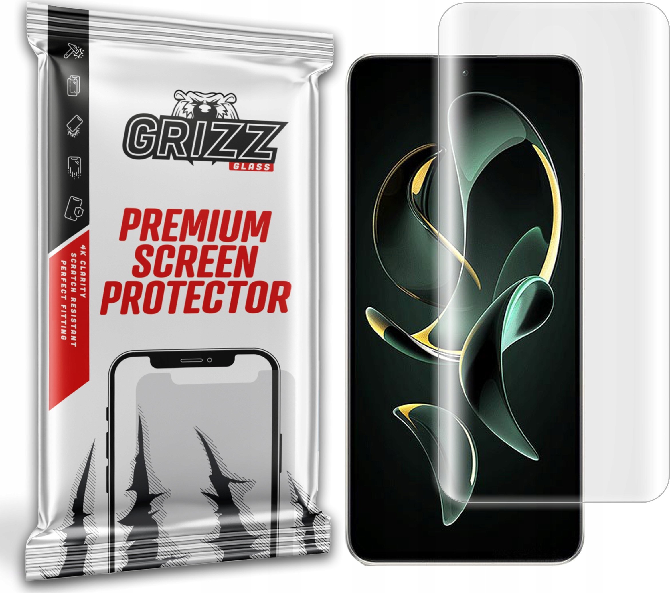 Mbrojtëse ekrani GrizzGlass Hydrogel Film për Xiaomi Redmi K60 Ultra, hidrogel fleksibël, transparencë e lartë