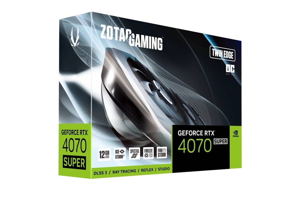 Kartë grafike Zotac NVIDIA GeForce RTX 4070 SUPER, 12 GB GDDR6X, ZT-D40720H-10M