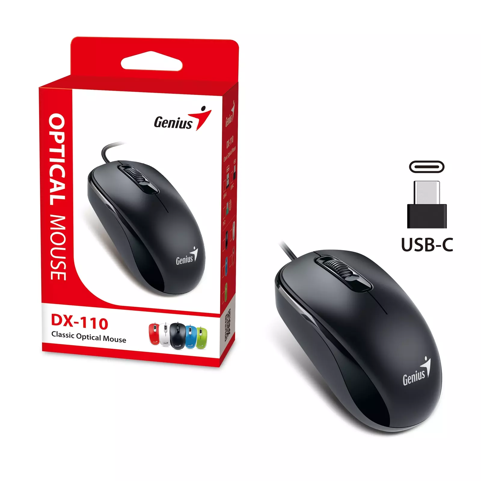 Maus Genius DX-110, USB-C, i zi