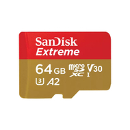 Kartë e memories SanDisk Extreme, MicroSDXC, 64 GB, Class 10 + përshtatës SD