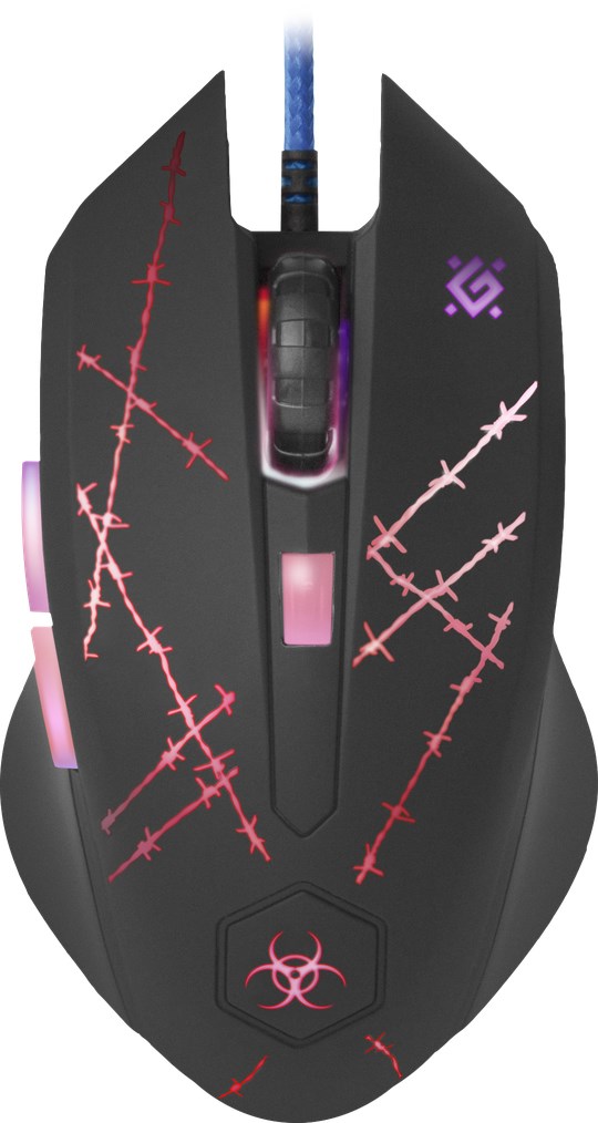 Maus lojërash Defender FORCED GM-020L, USB, 3200 DPI, i zi