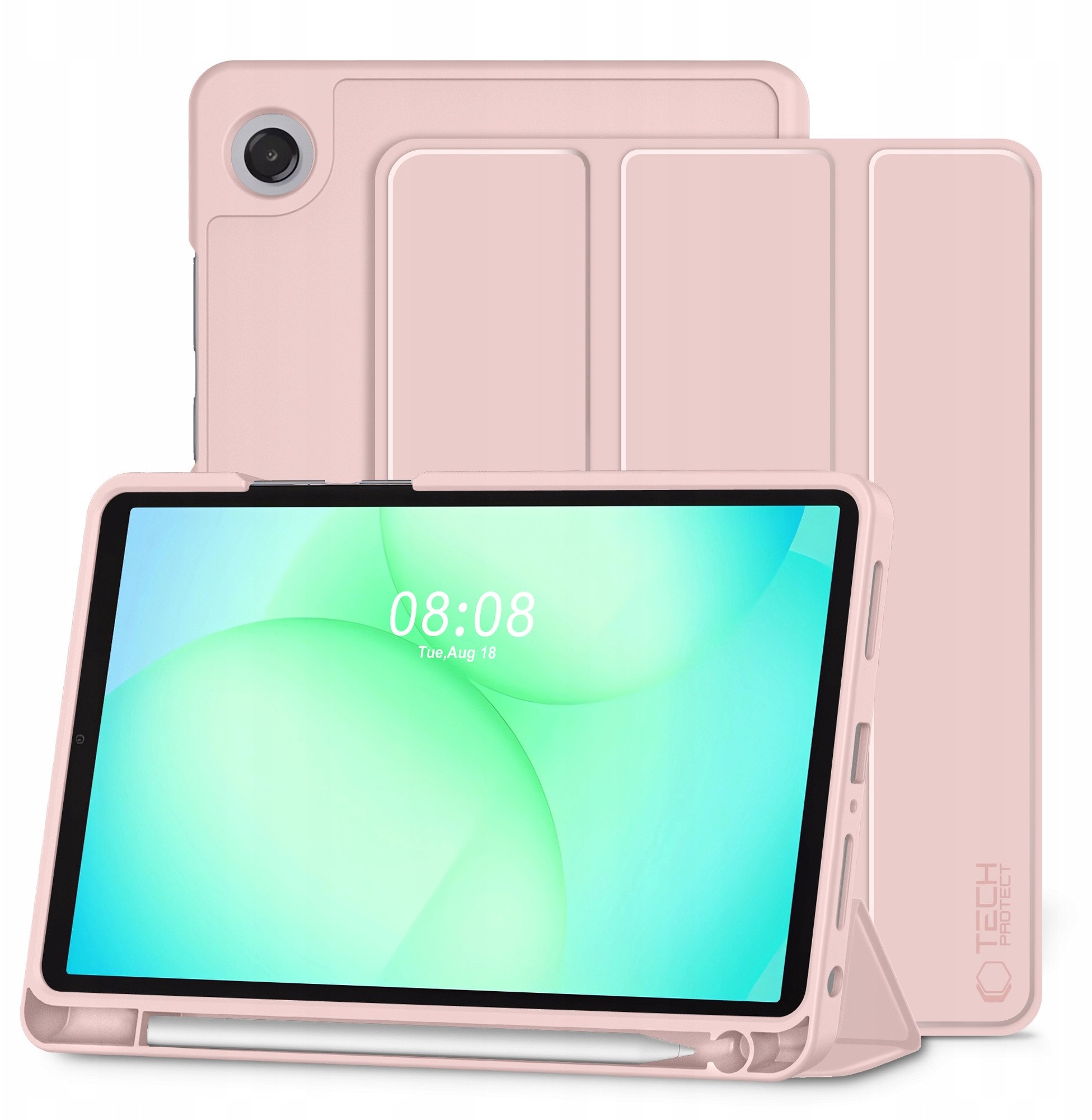 Mbulesë tablet Tech-Protect SmartCase Pen Galaxy Tab A9 Plus A11 Plus 11", me stylus, rozë